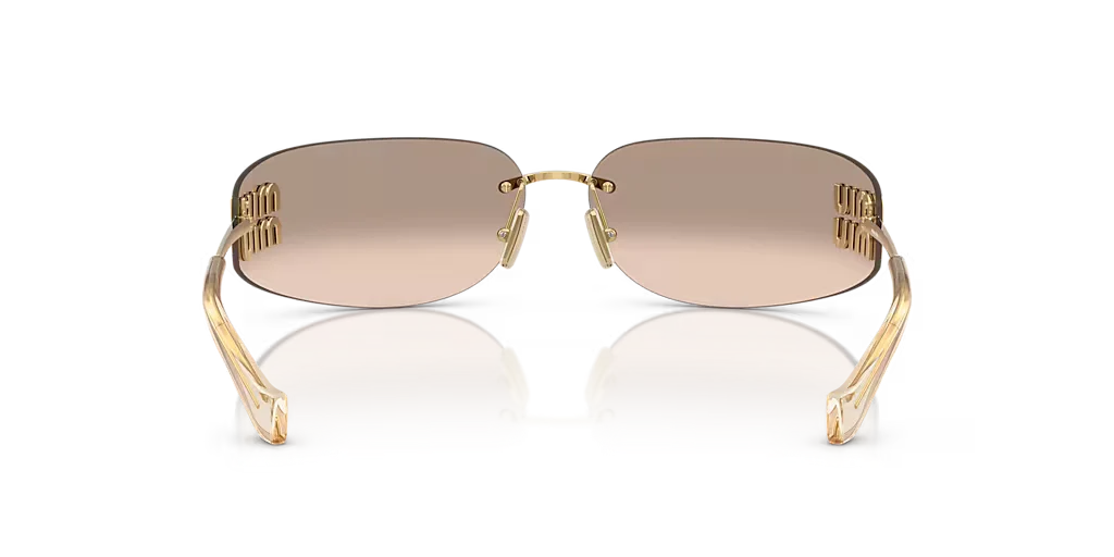 0MUA51S Sunglasses - Gold/Light Brown Mirror Bronze - Image 4
