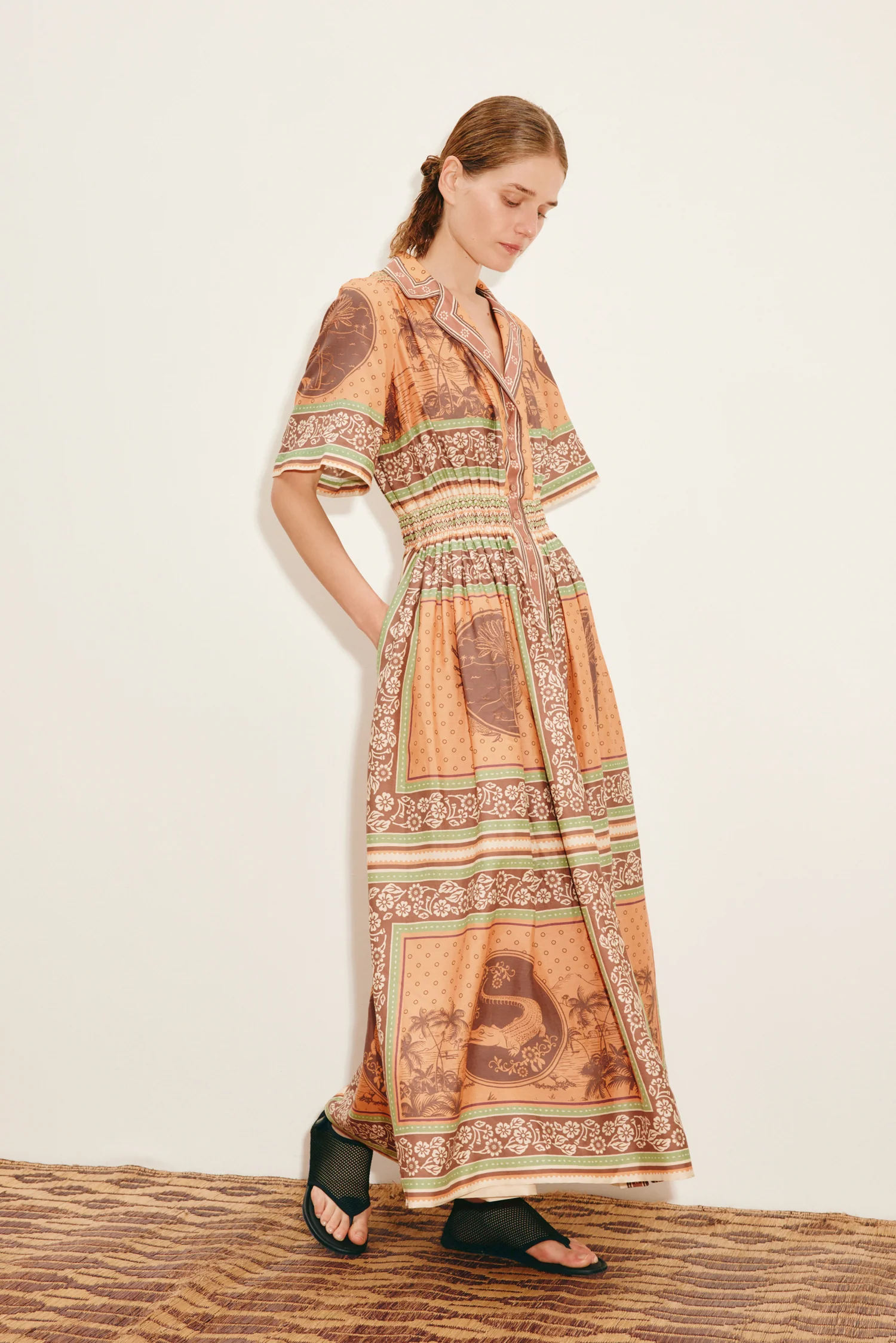 Alberta Smocked Shirt Dress - Image 3