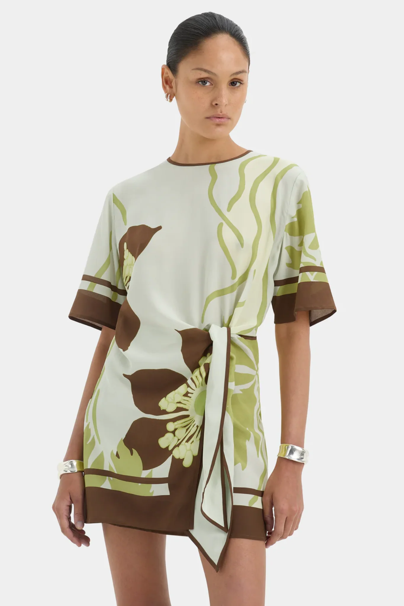 Amaia Mini Dress - Floral Vine - Image 2