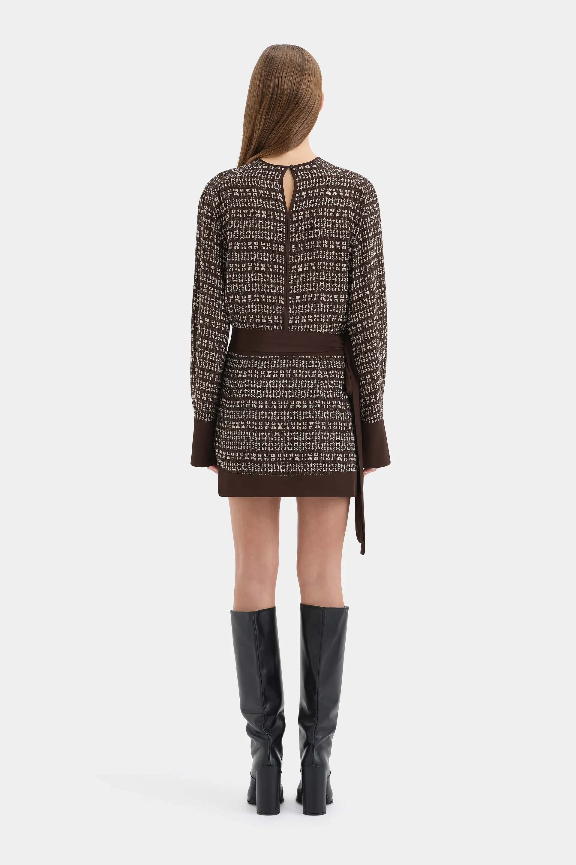 Astrid Long Sleeve Mini Dress - Tisso Plum - Image 4