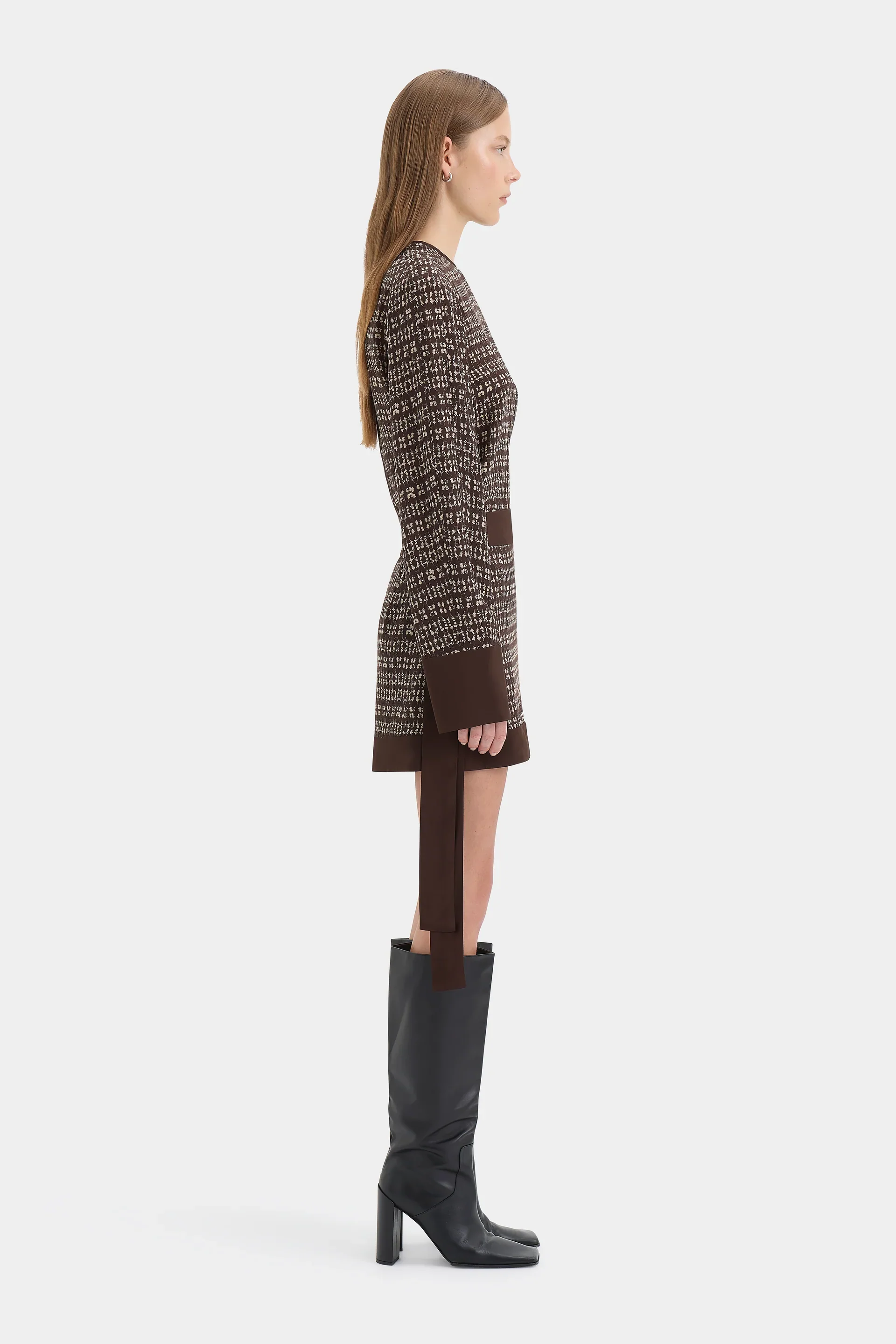 Astrid Long Sleeve Mini Dress - Tisso Plum - Image 5