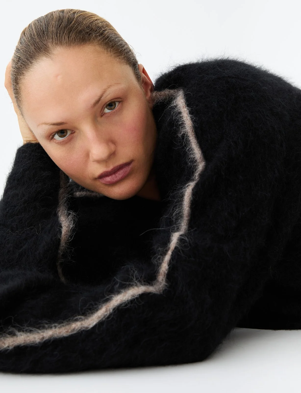 Brushed Alpaca Cardigan - Black - Image 4