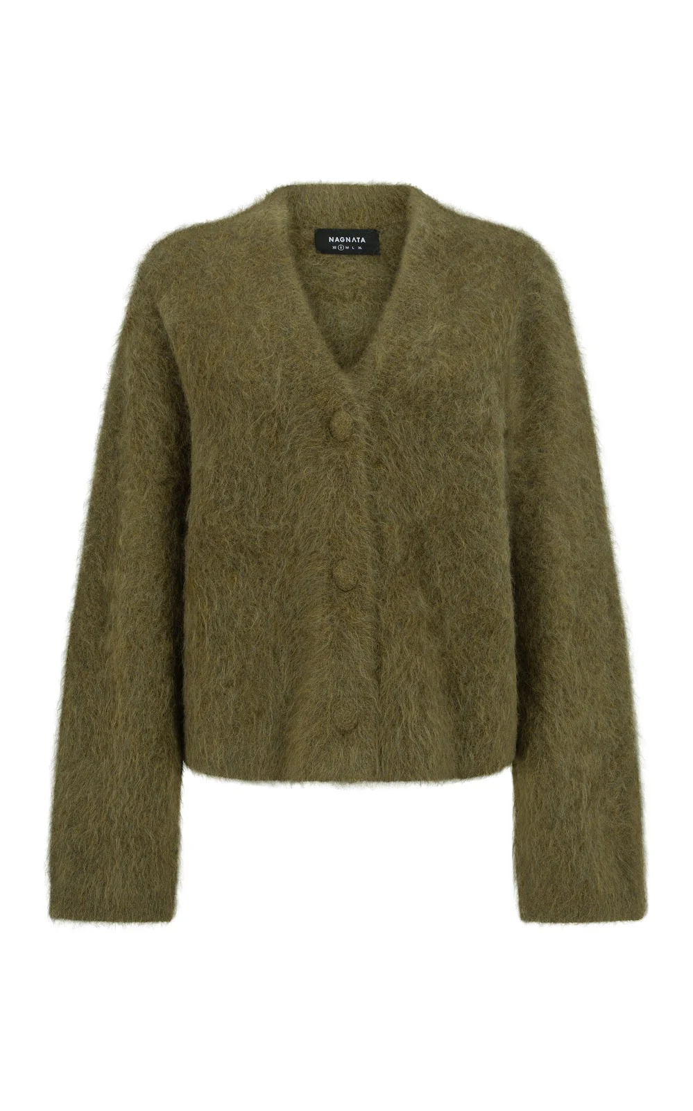 Brushed Alpaca Cardigan - Moss