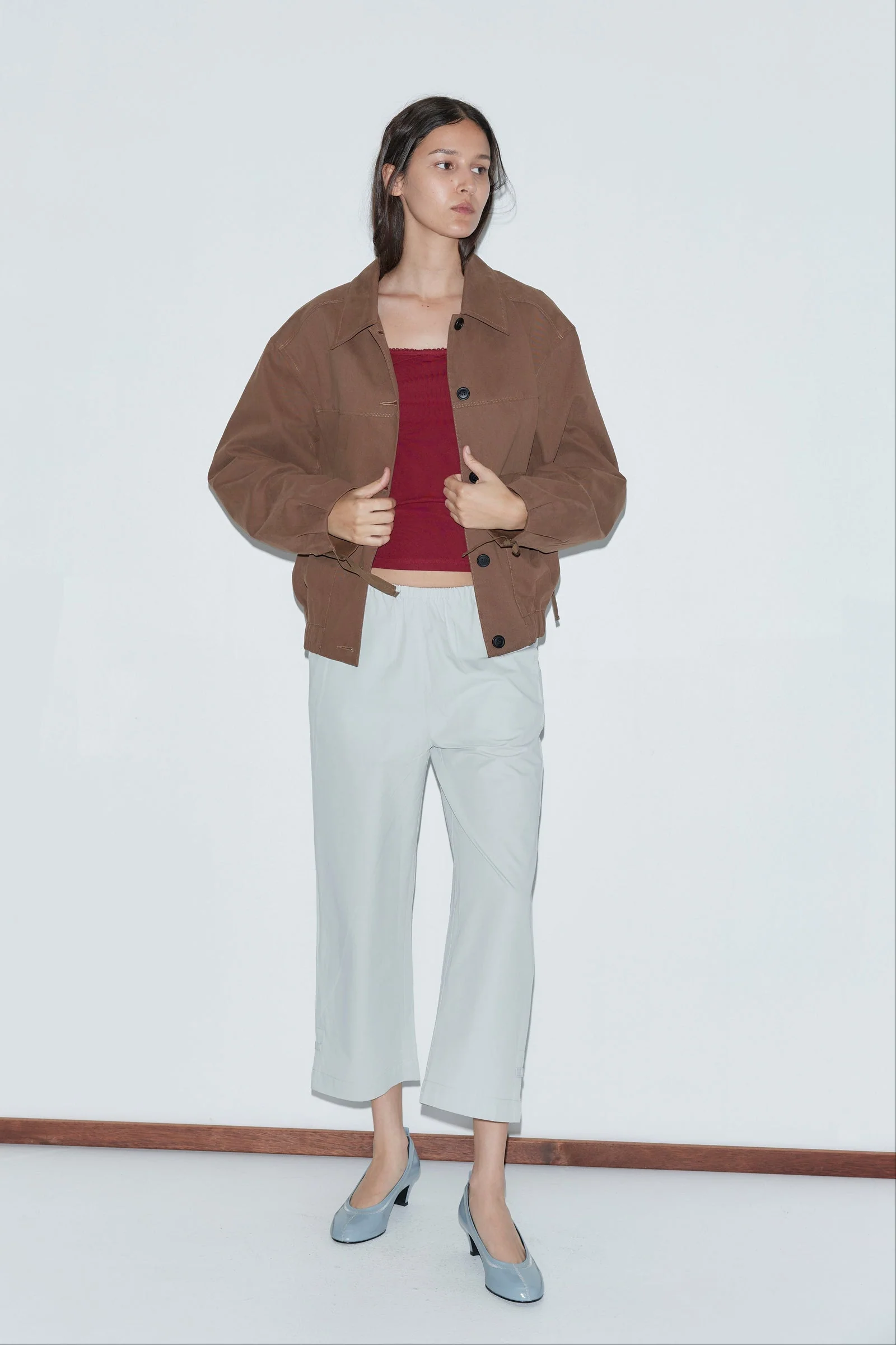 Button Up Jacket – Brown - Image 3