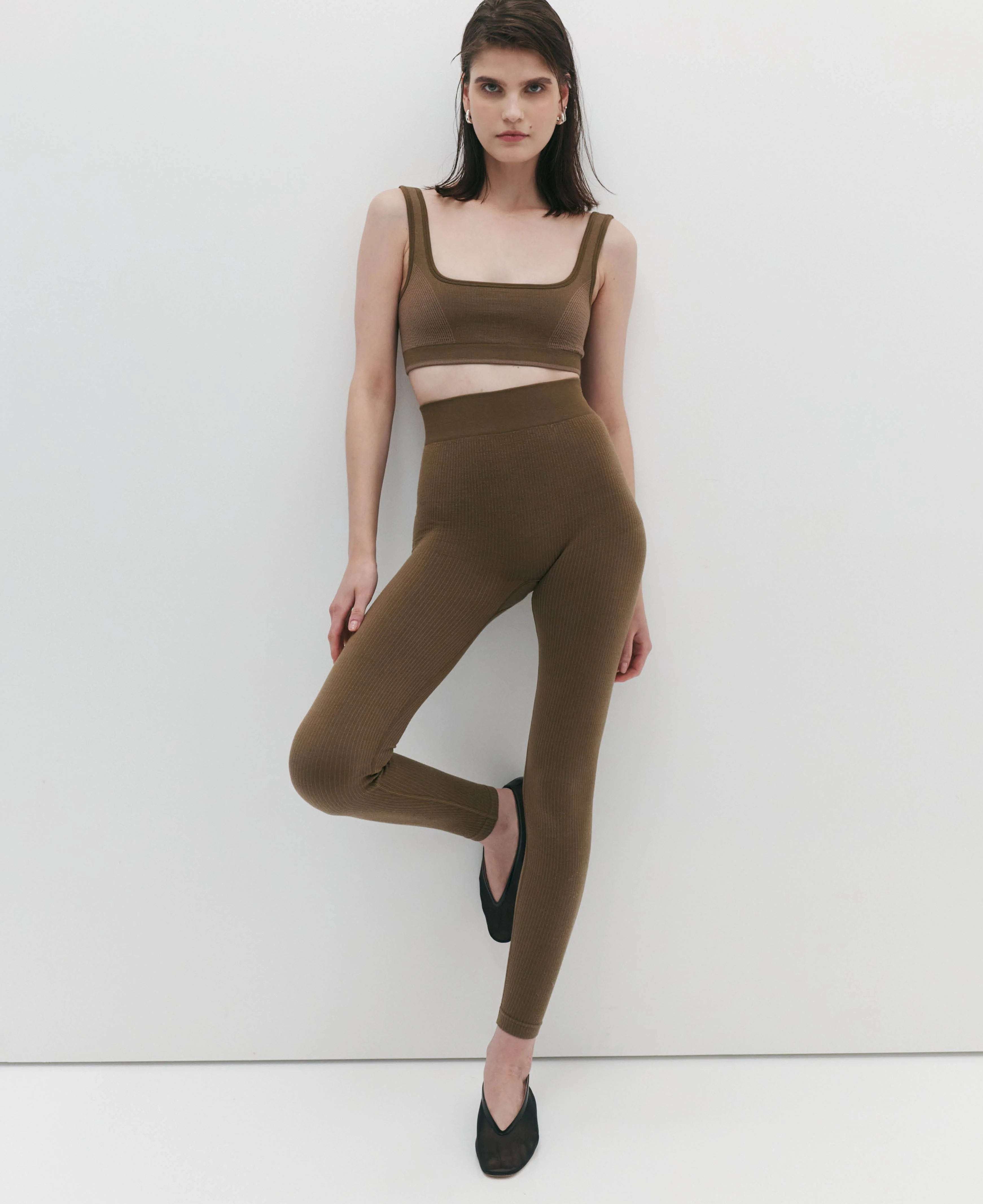 Classic Wool Rib Legging - Harvest - Image 4