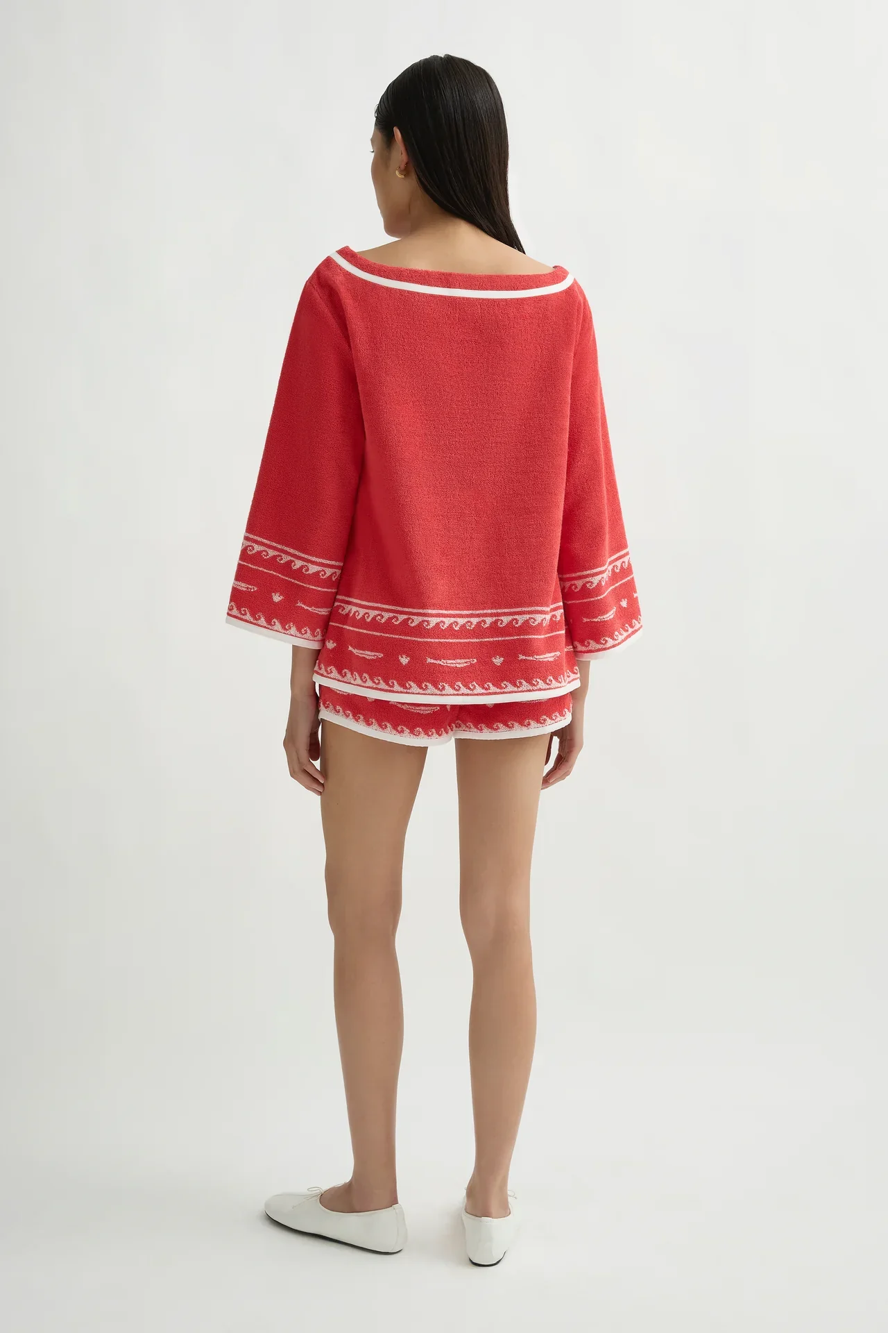Cody Top - Red Ivory Fish - Image 5