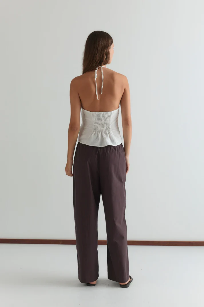 Double Button Pant - Brown Stripe - Image 4
