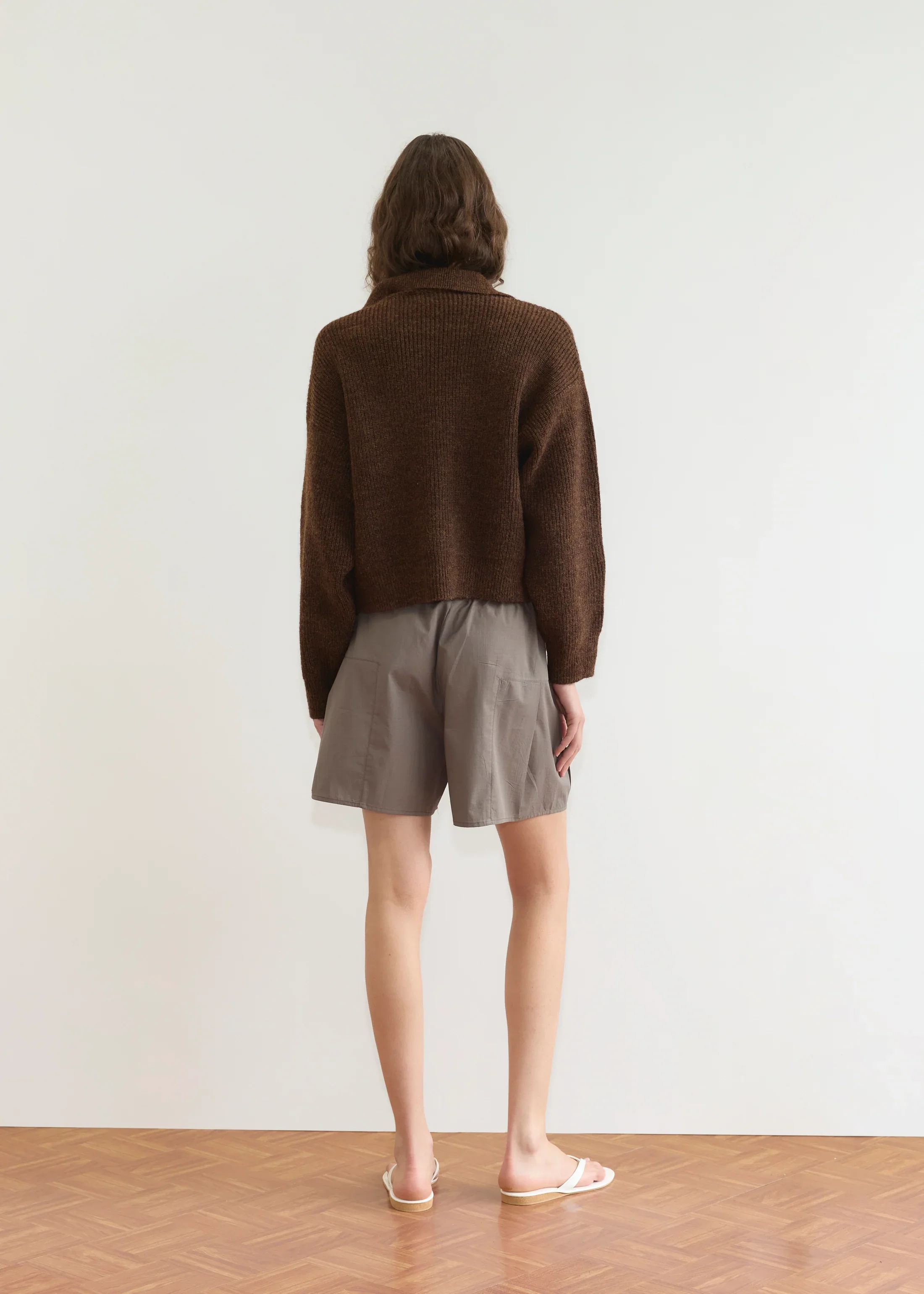 Double Layer Cardigan - Brown - Image 5
