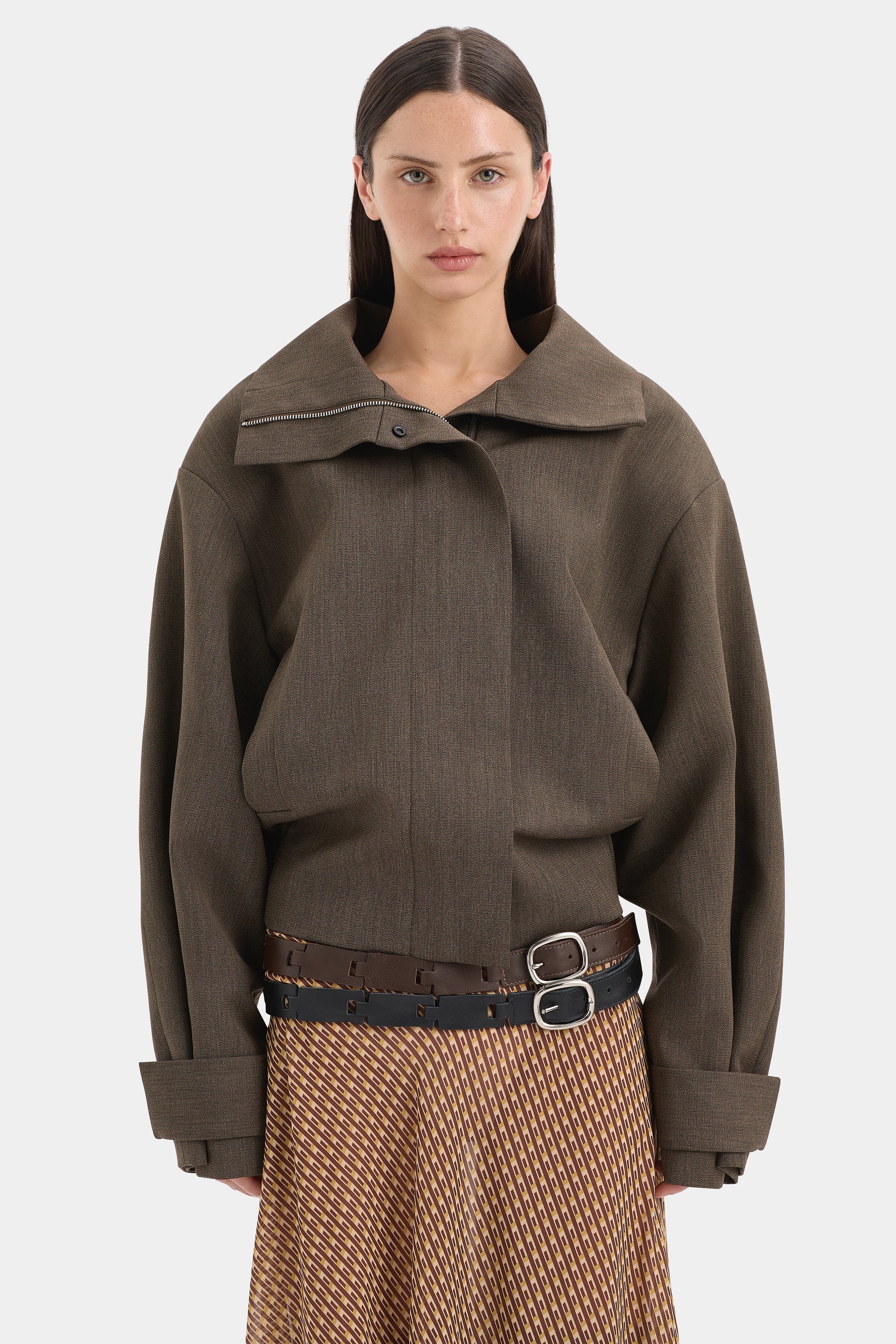 Henrik Bomber Jacket - Chocolate Marble - Image 2