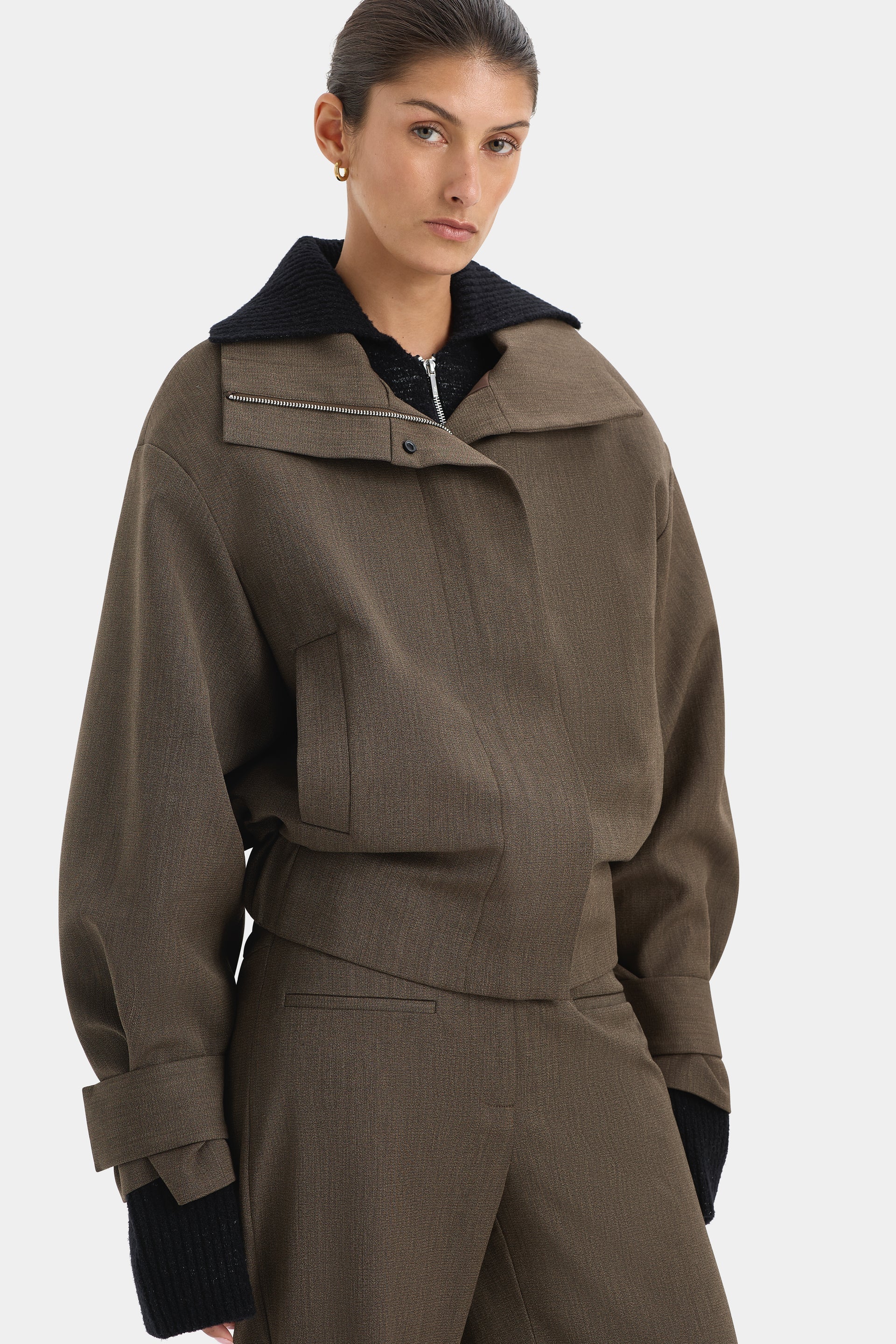 Henrik Bomber Jacket - Chocolate Marble - Image 5