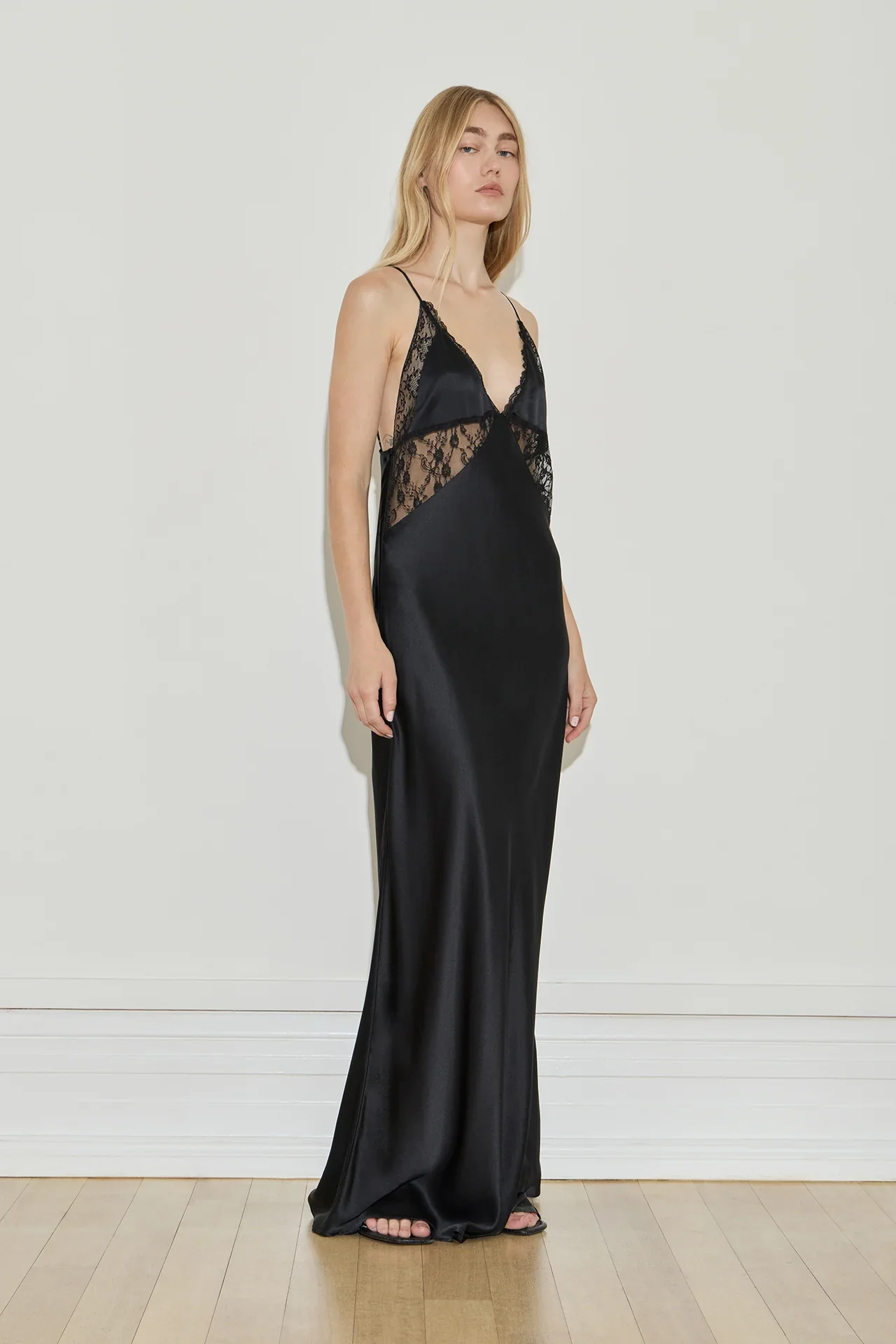 Lace Inlay Dress - Black - Image 3