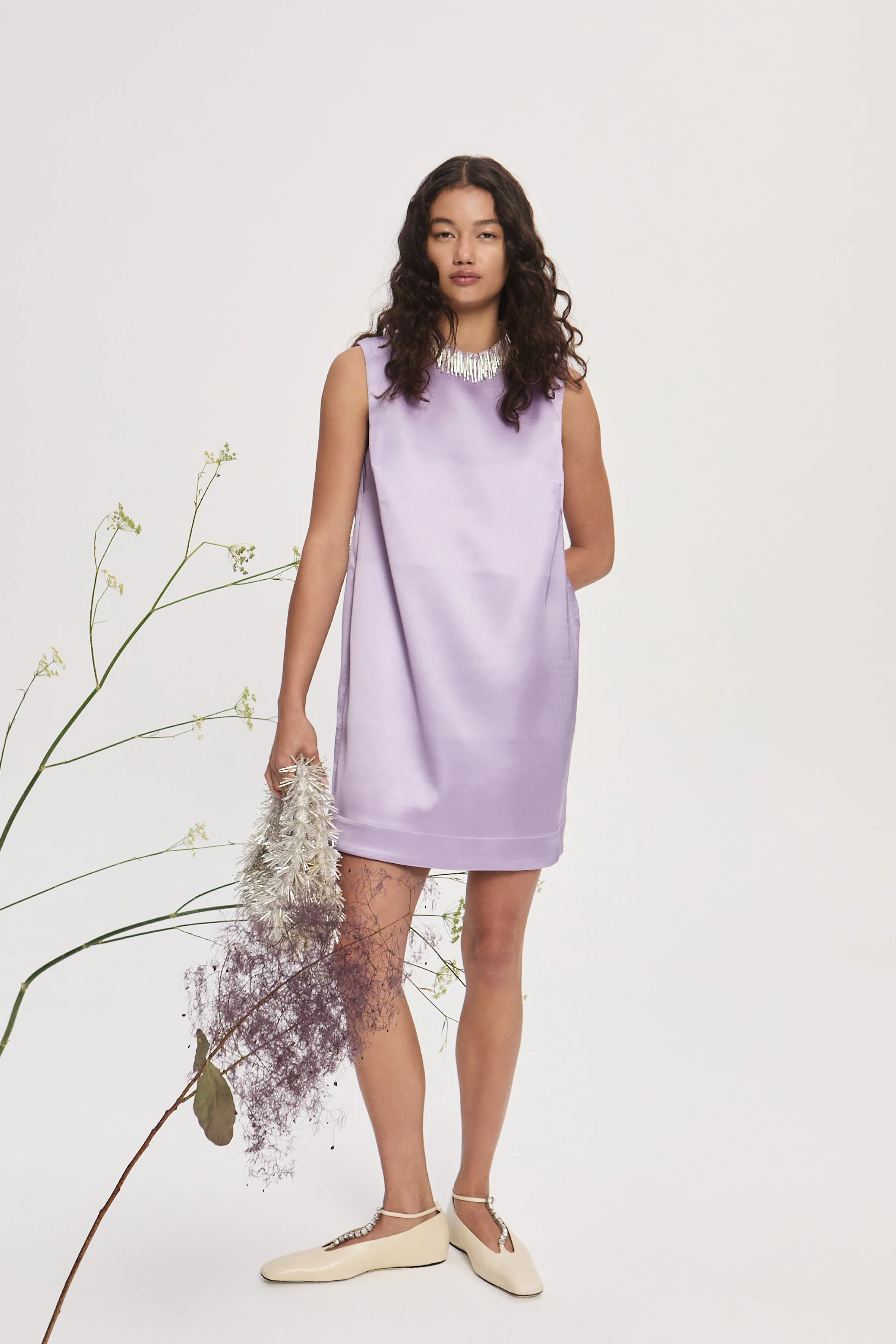Laverne Mini Dress - Lilac - Image 2
