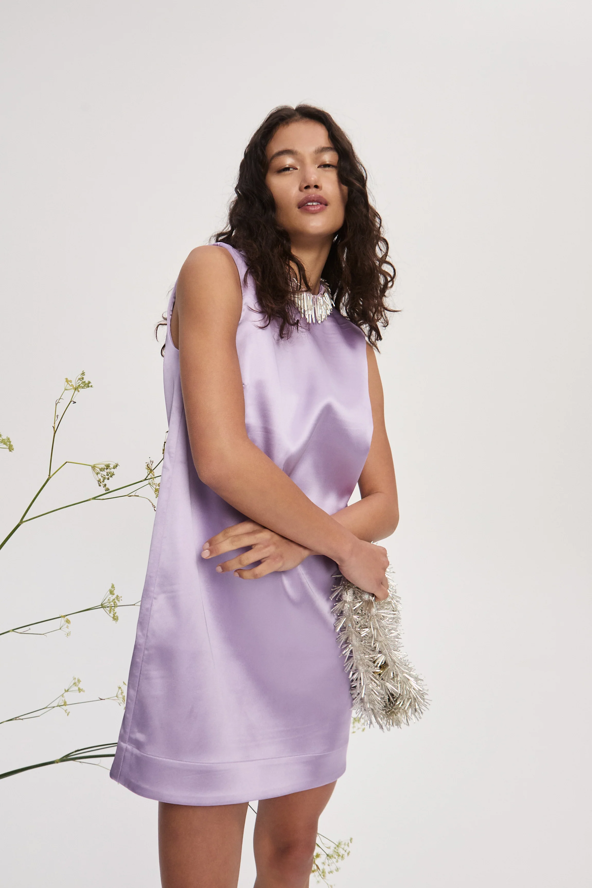 Laverne Mini Dress - Lilac - Image 4