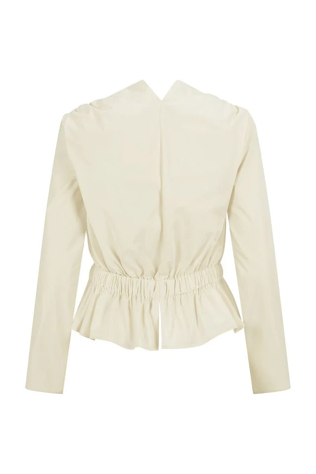 Long Sleeve Chaimberlain Top - Vanilla Tech Taffeta - Image 5