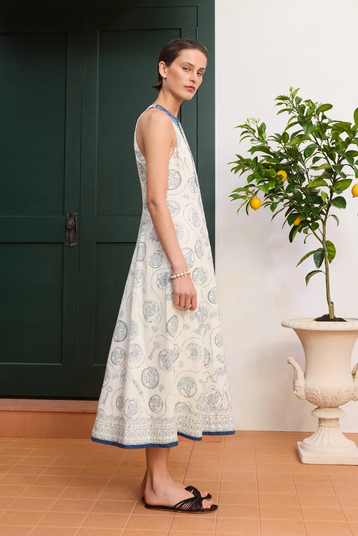 Lucky Lace Up Midi Dress - Image 3