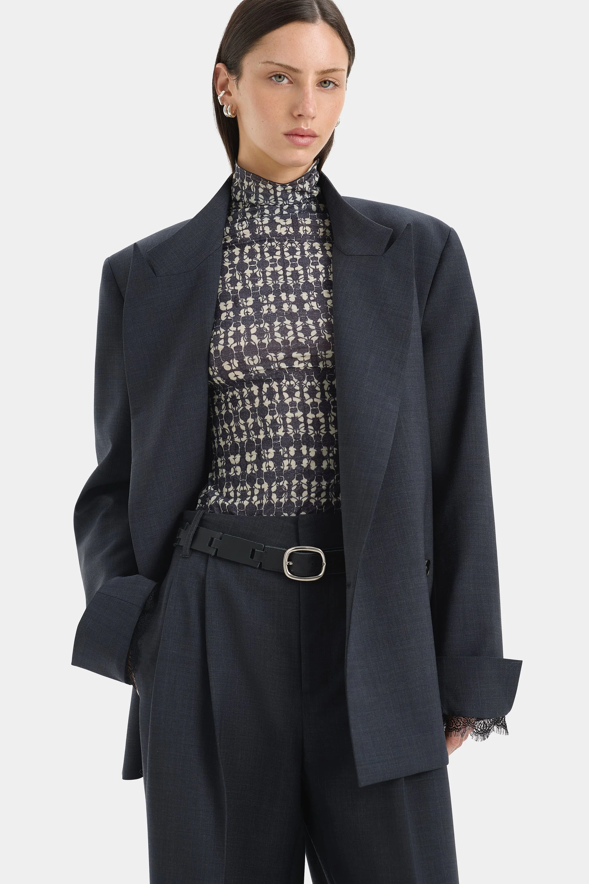 Mathias Oversized Blazer - Slate - Image 3
