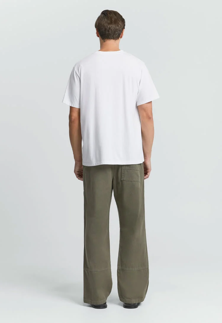 Mills Heavyweight Cotton Tee - White - Image 3