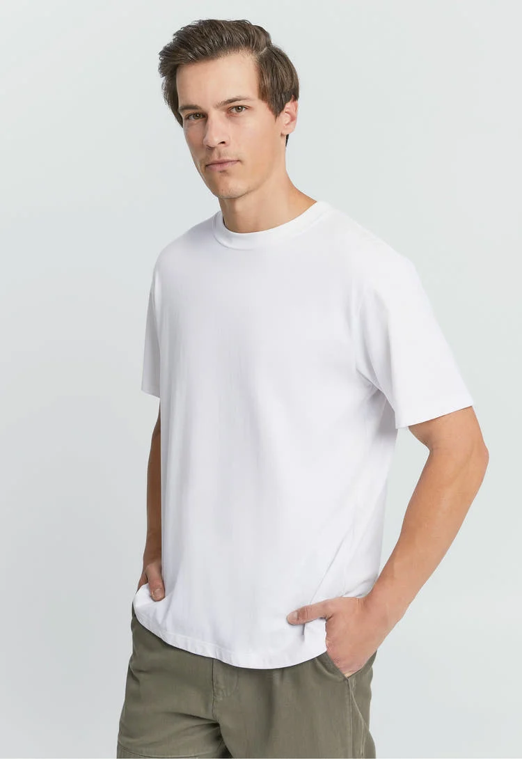 Mills Heavyweight Cotton Tee - White - Image 4
