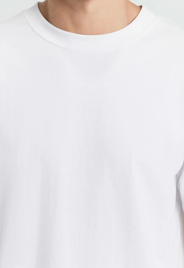 Mills Heavyweight Cotton Tee - White - Image 5