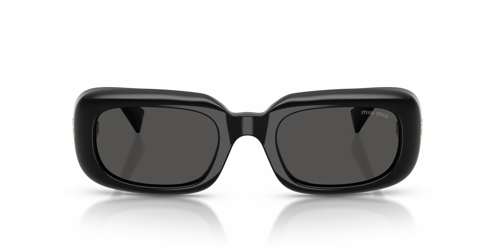Miu Miu 0MUB13S Sunglasses in Black with Dark Grey | Miu Miu - Image 4