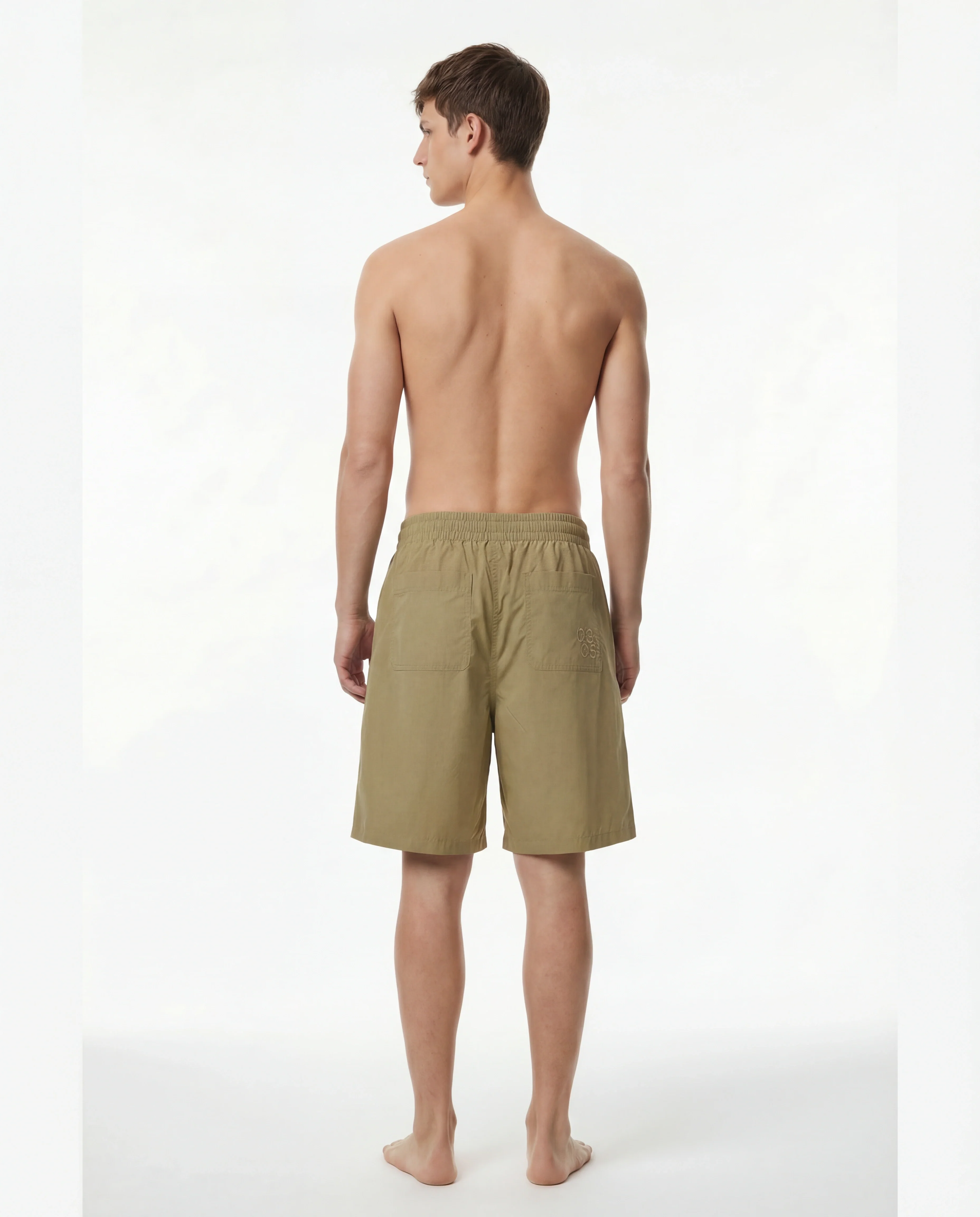 Oatmeal Pleated Front Short - Image 3