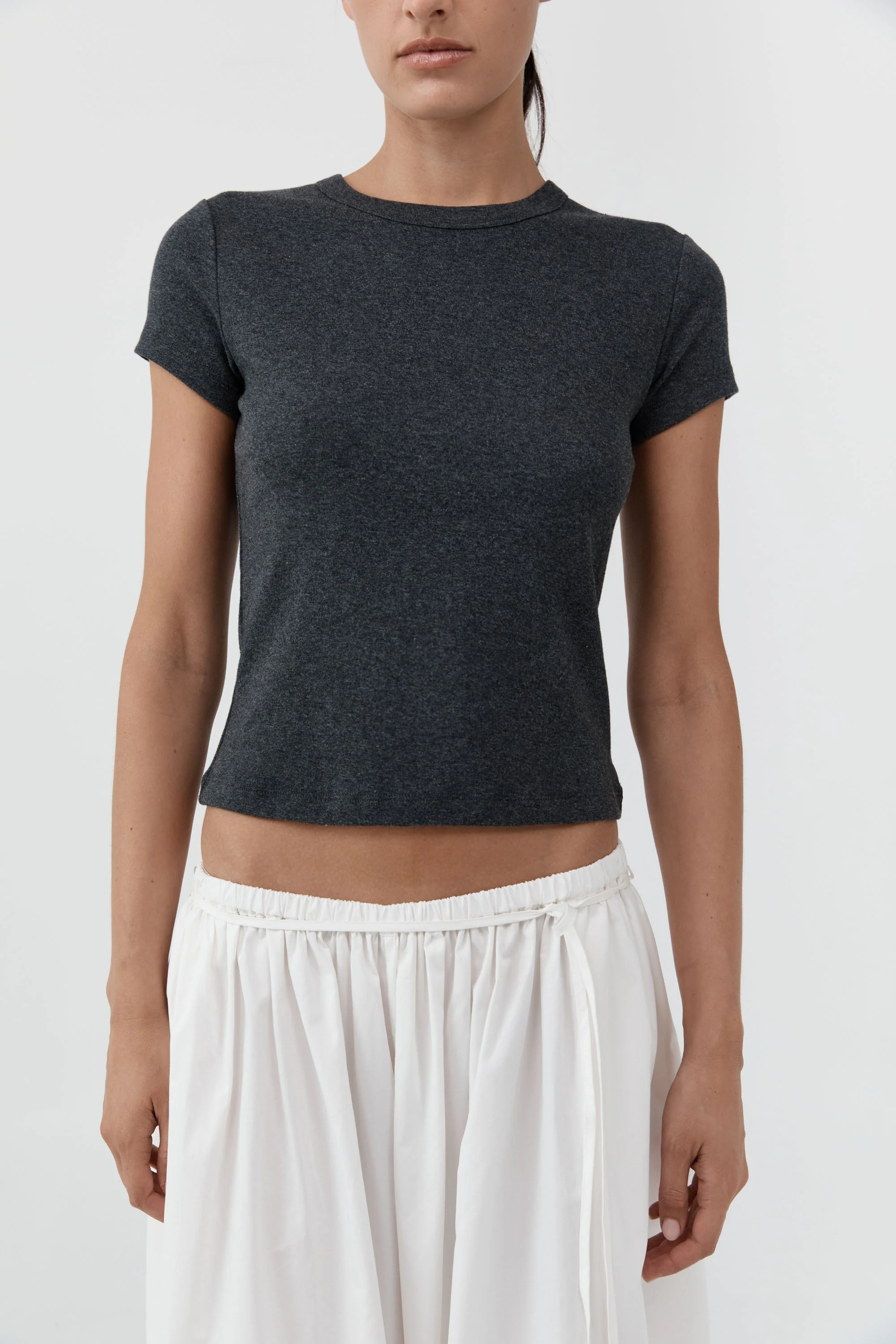 Organic Cotton Baby Tee – Charcoal Melange - Image 2