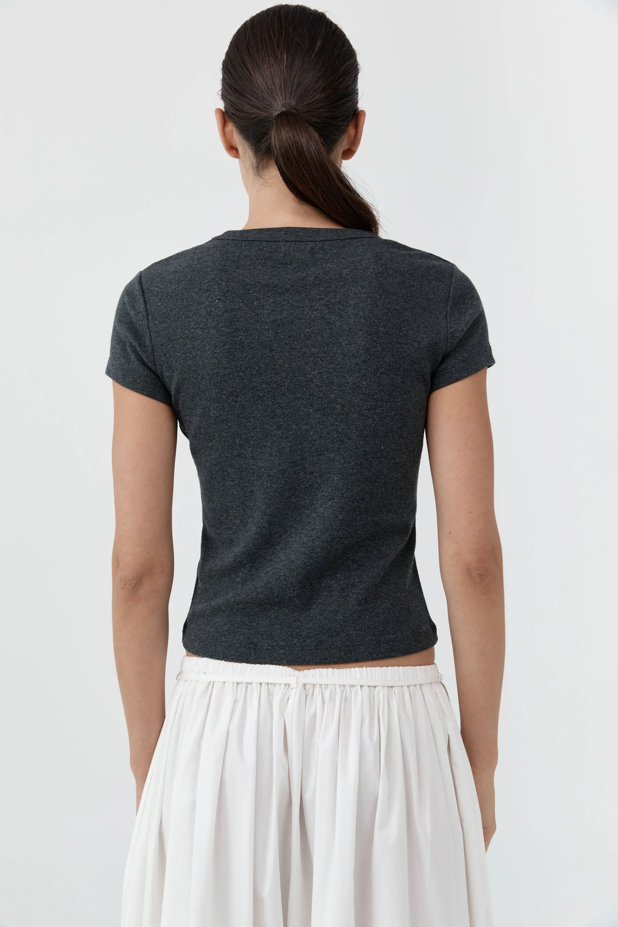 Organic Cotton Baby Tee – Charcoal Melange - Image 4