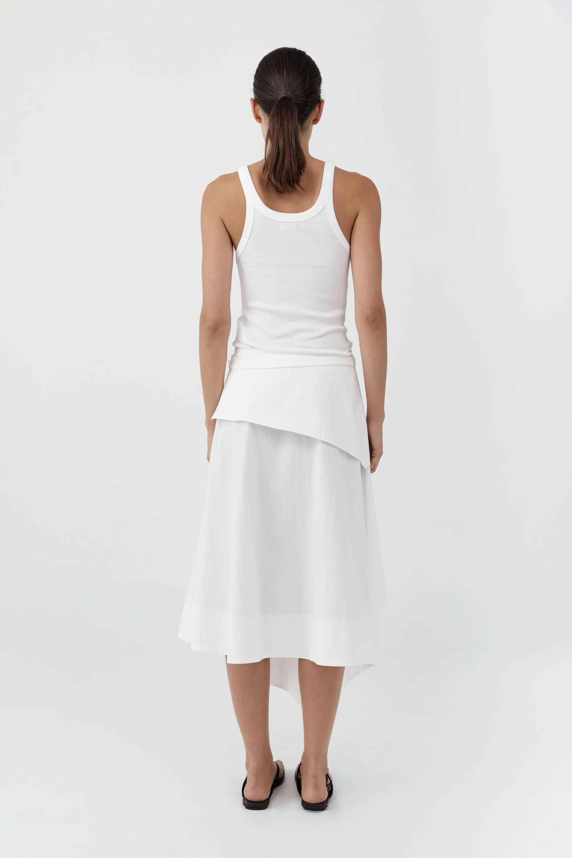 Organic Cotton Racer Singlet – White - Image 4