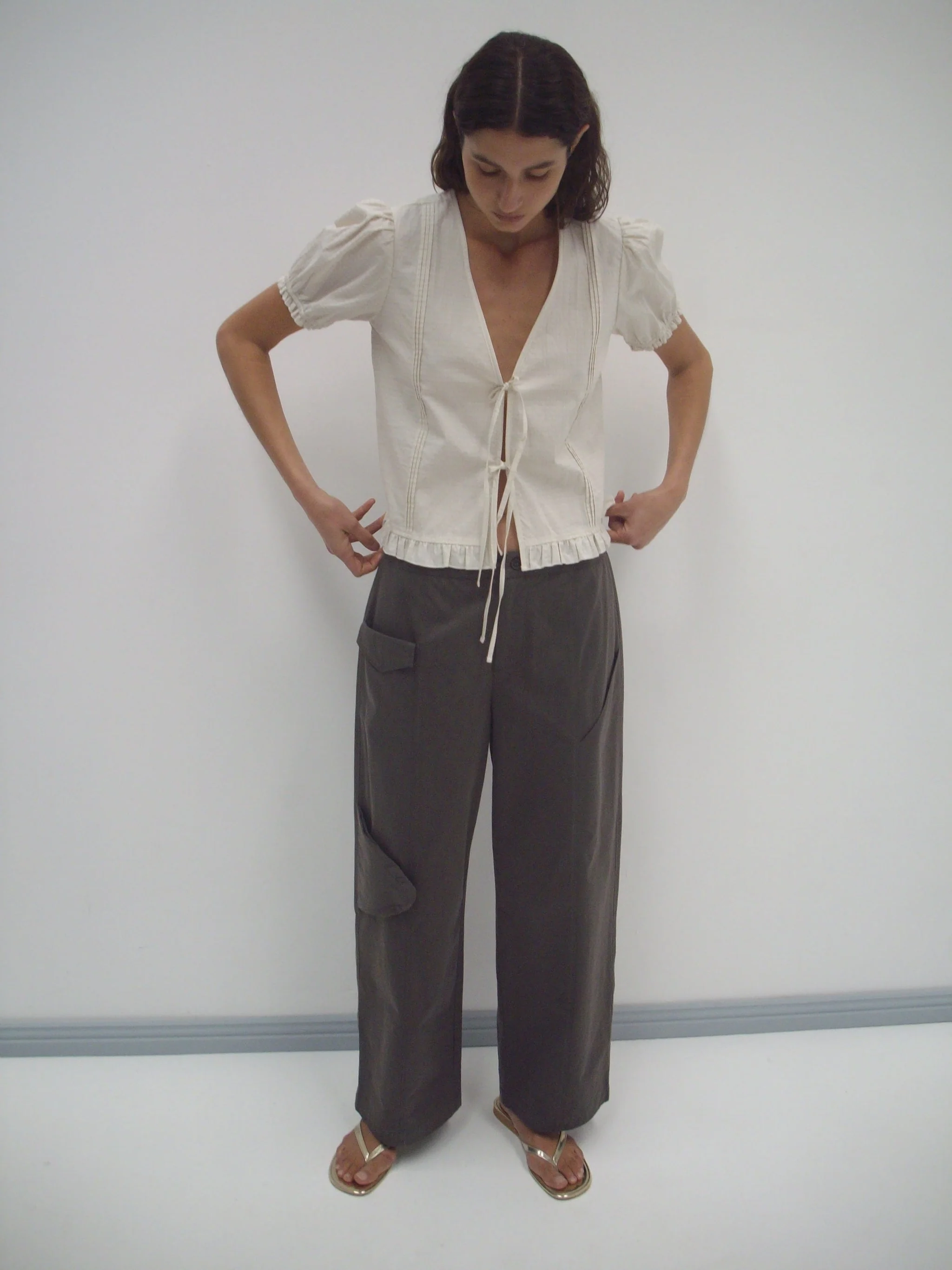 Pintuck Top - Bone Check - Image 3