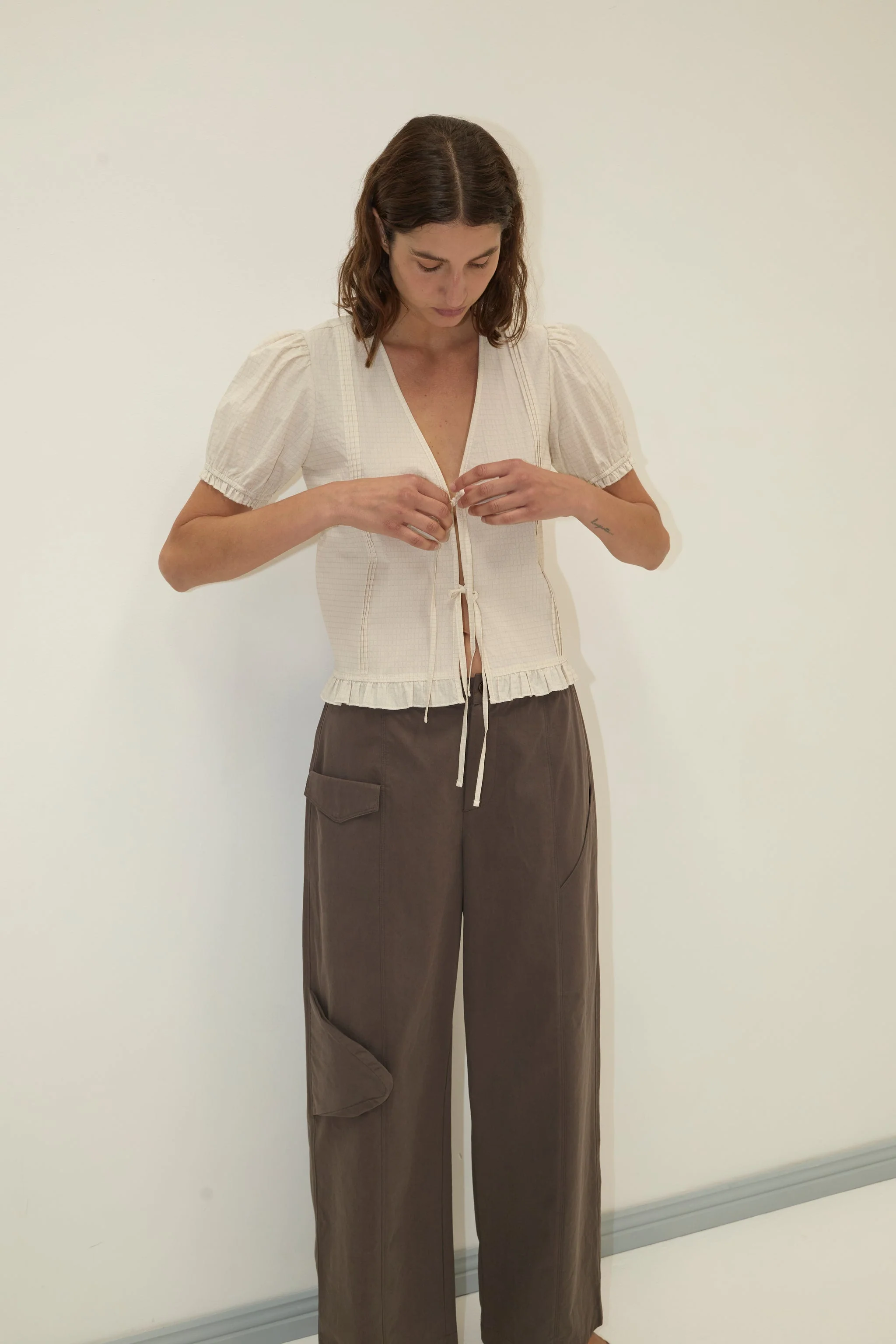 Pintuck Top - Bone Check - Image 4