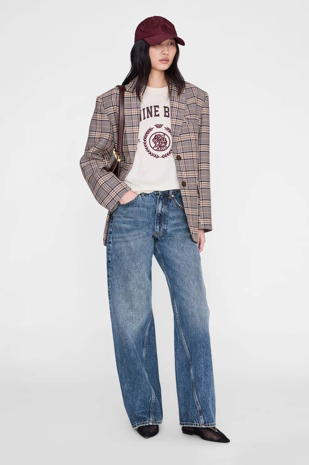 Quinn Blazer - Beige and Navy Check - Image 6