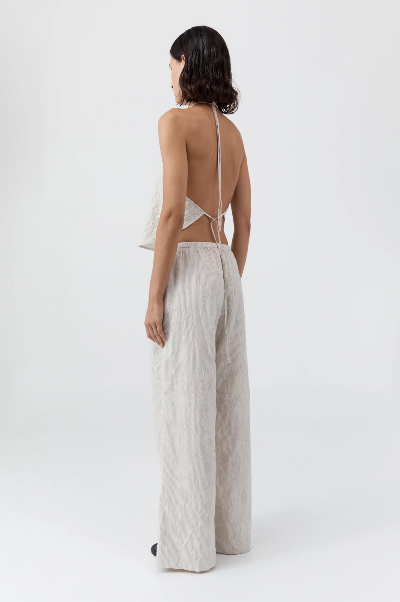 Relaxed Crushed Pant - Petite Pinstripe - Image 6