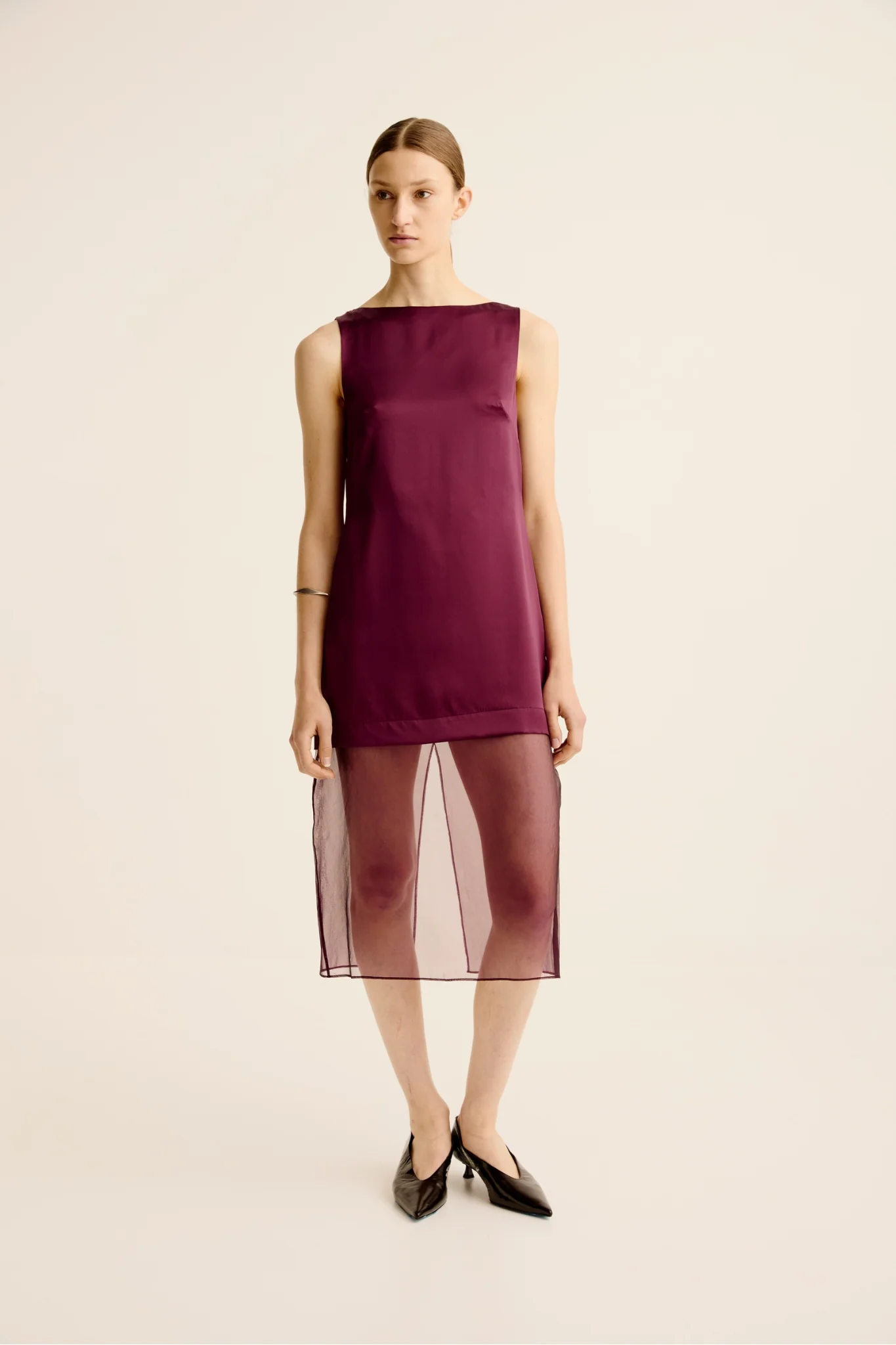 Rio Cowl Dress - Shiraz - Image 2