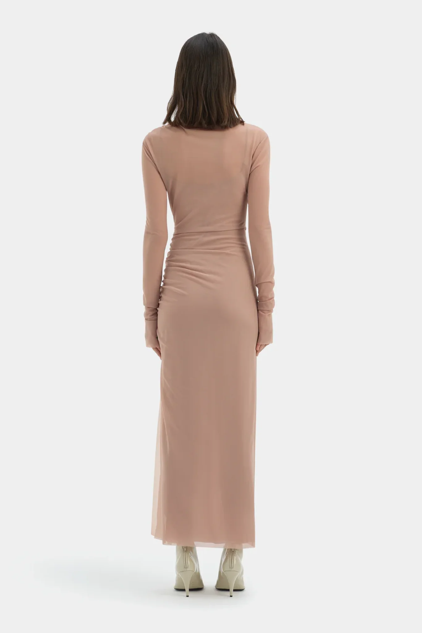 Ruby Draped Gown - Light Tan - Image 5