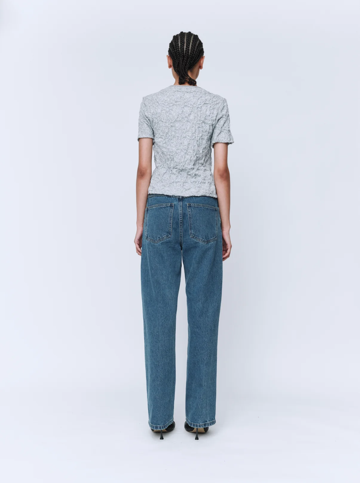 Scrunch T-Shirt - Grey - Image 4