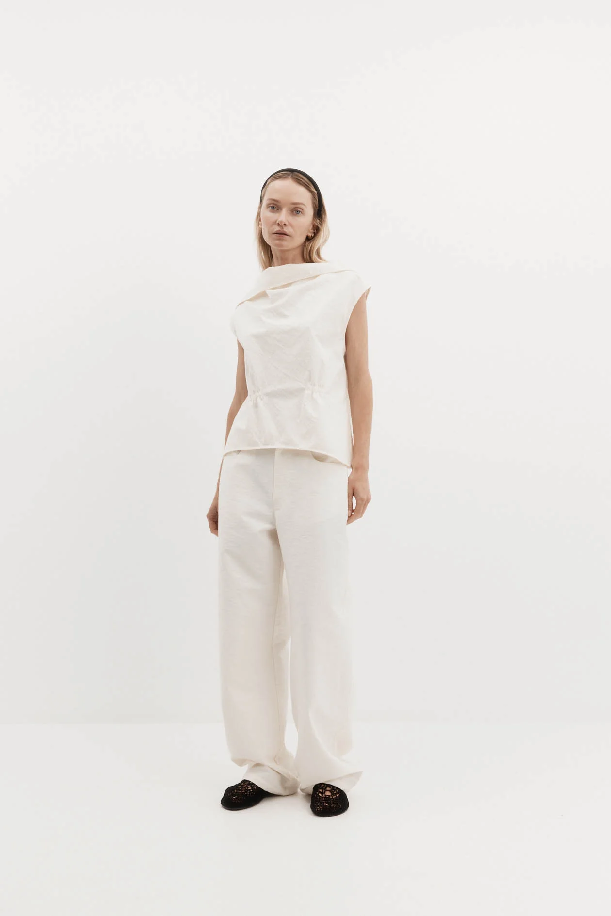 Seraphina Top - Ivory Washed Cotton - Image 9