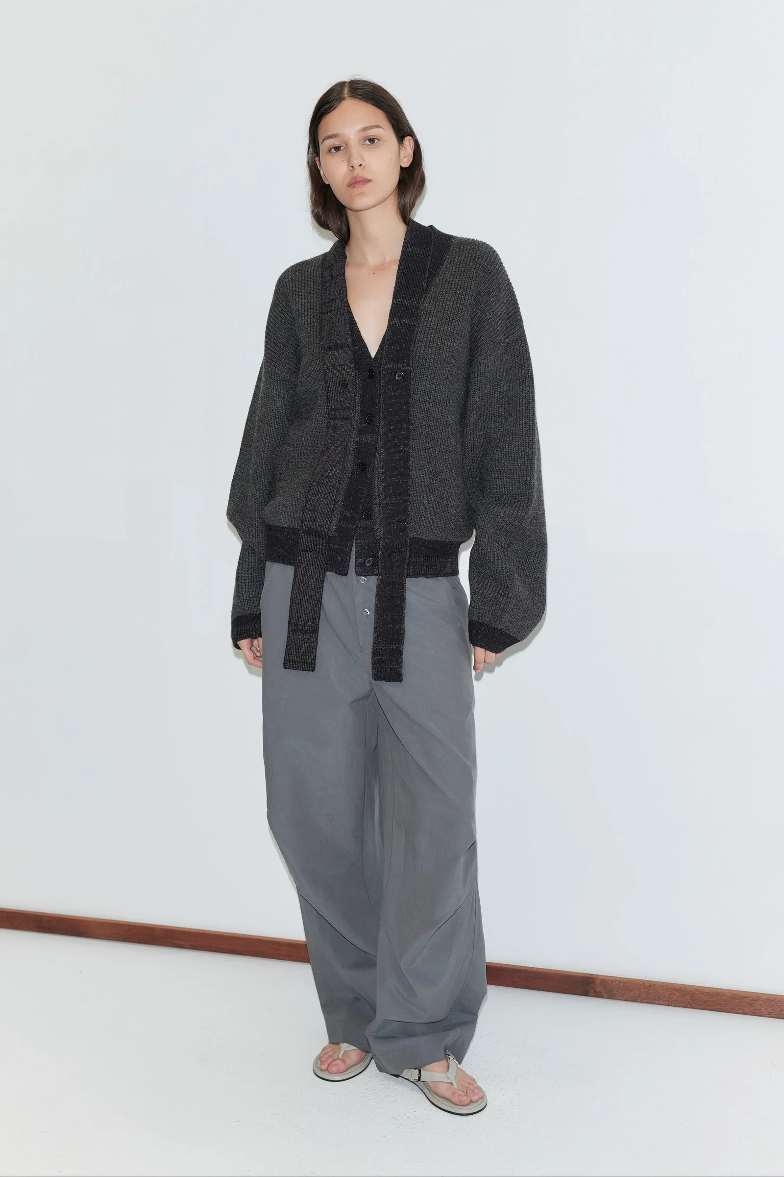 Split Cardigan – Black Contrast - Image 5