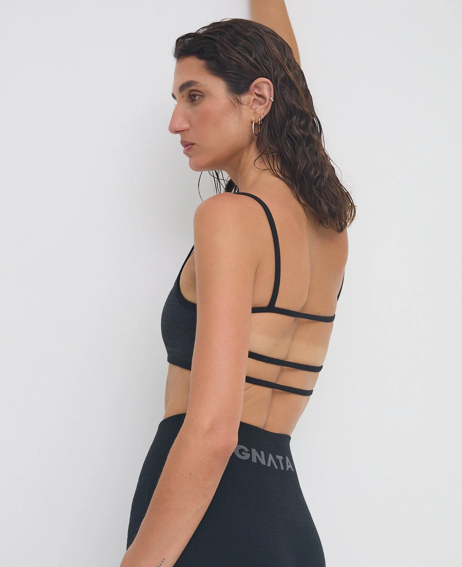 Strap Back Wool Bralet - Obsidian - Image 4