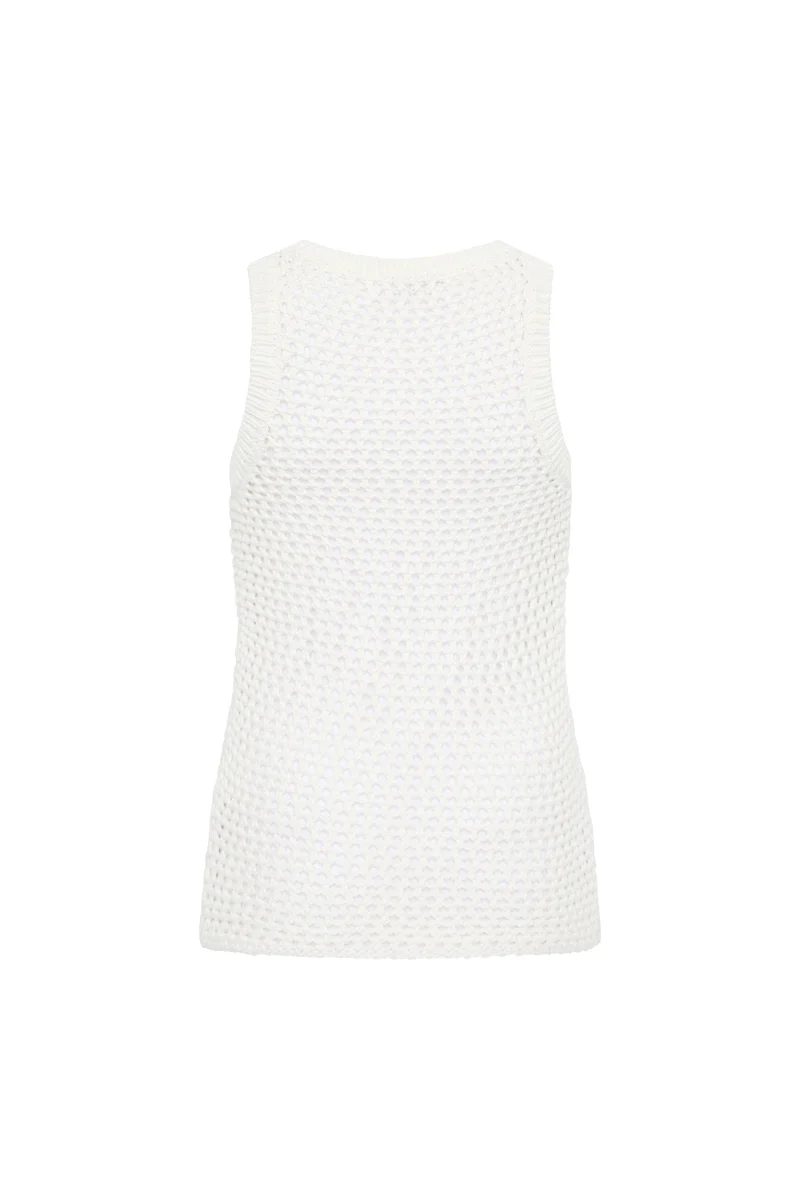 Cotton Crochet Tank - Off White - Image 7