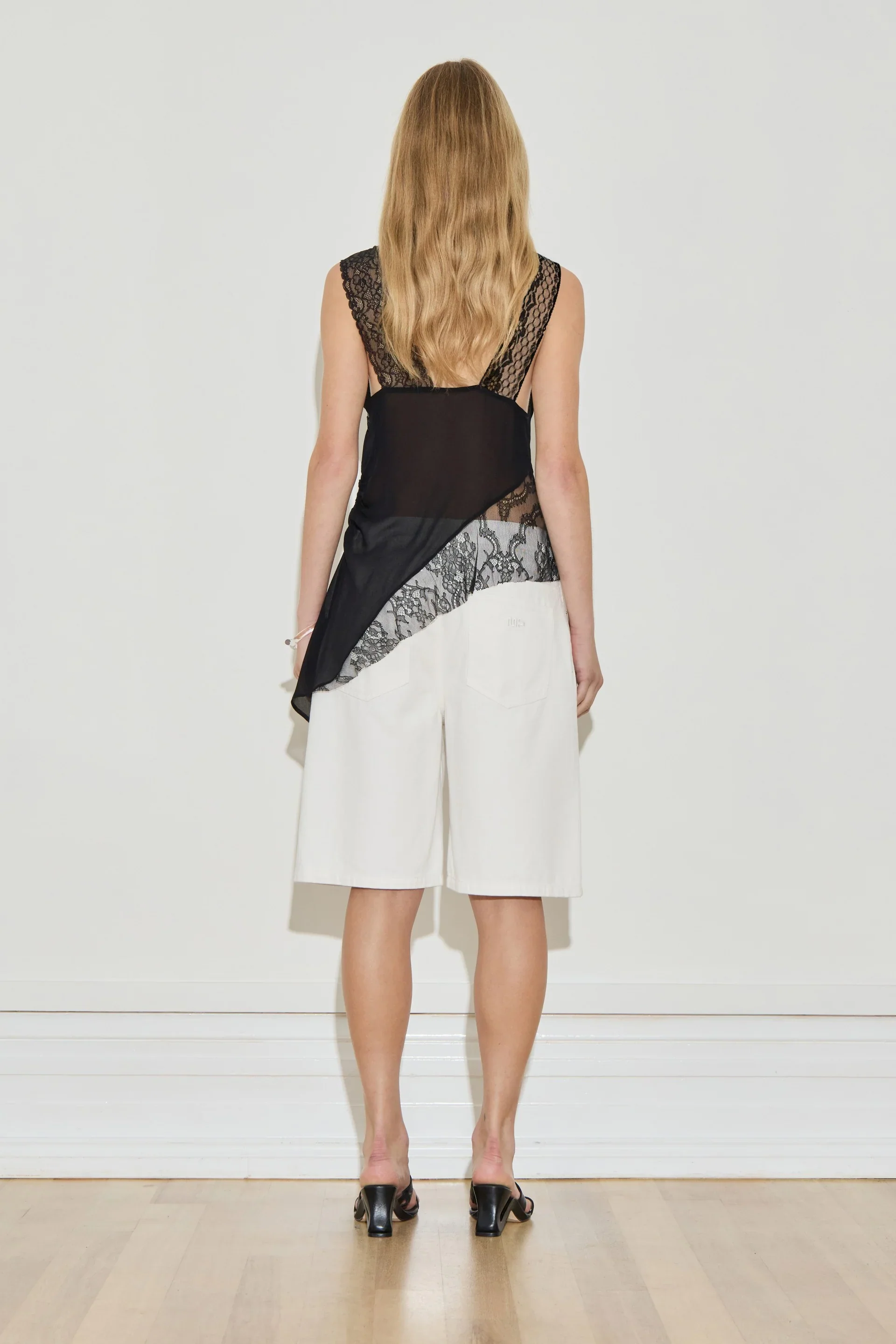 Deconstructed Lace Top - Black - Image 3