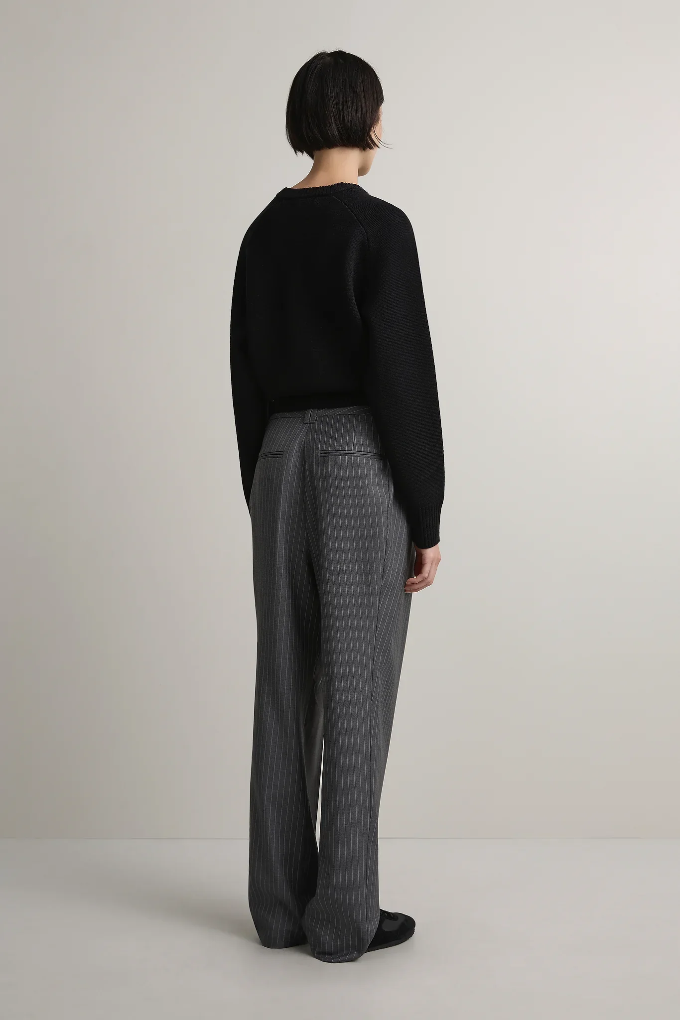 The Goddard Straight Pant - Charcoal Pinstripe - Image 4