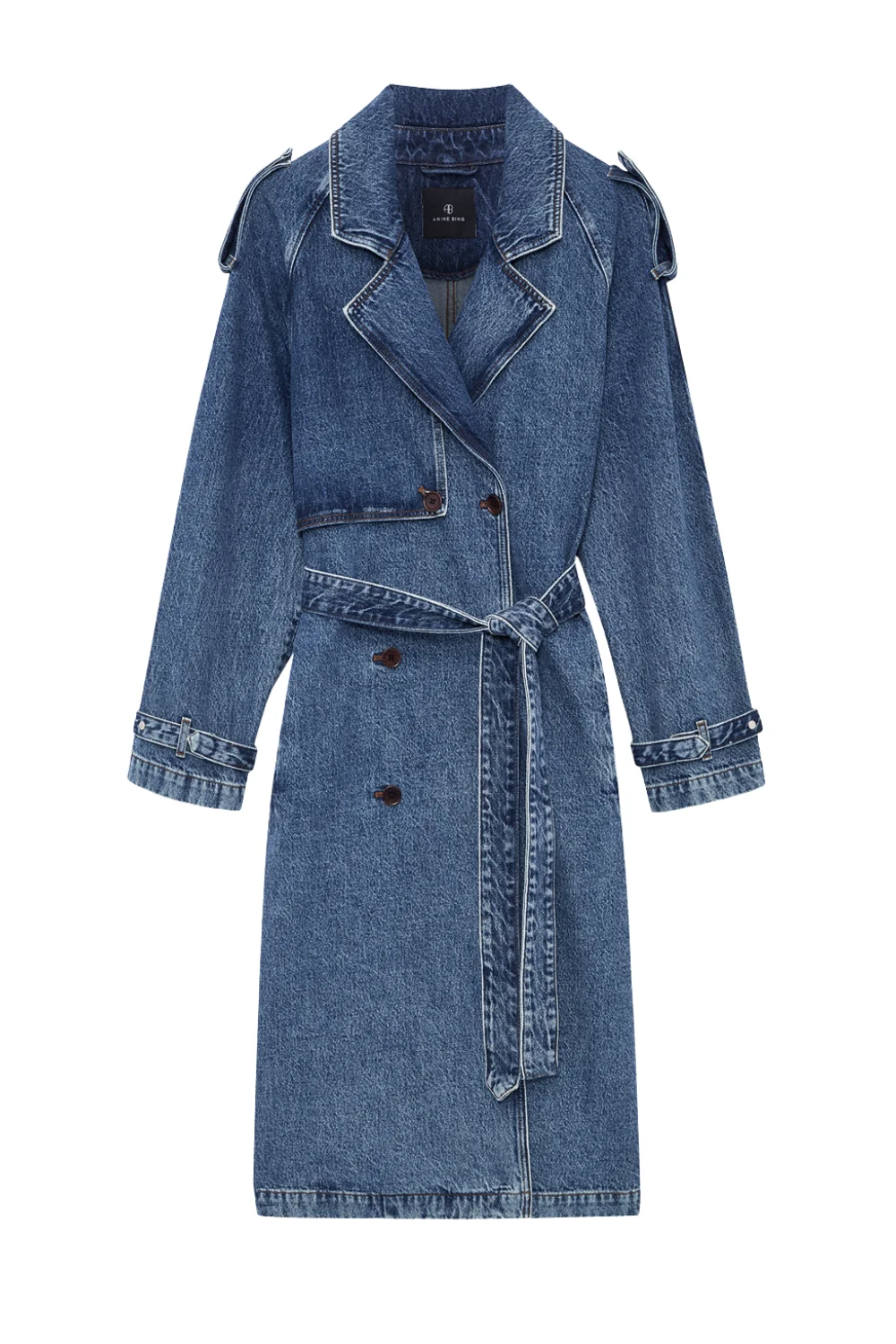 Rickie Maxi Trench – Cabana Blue