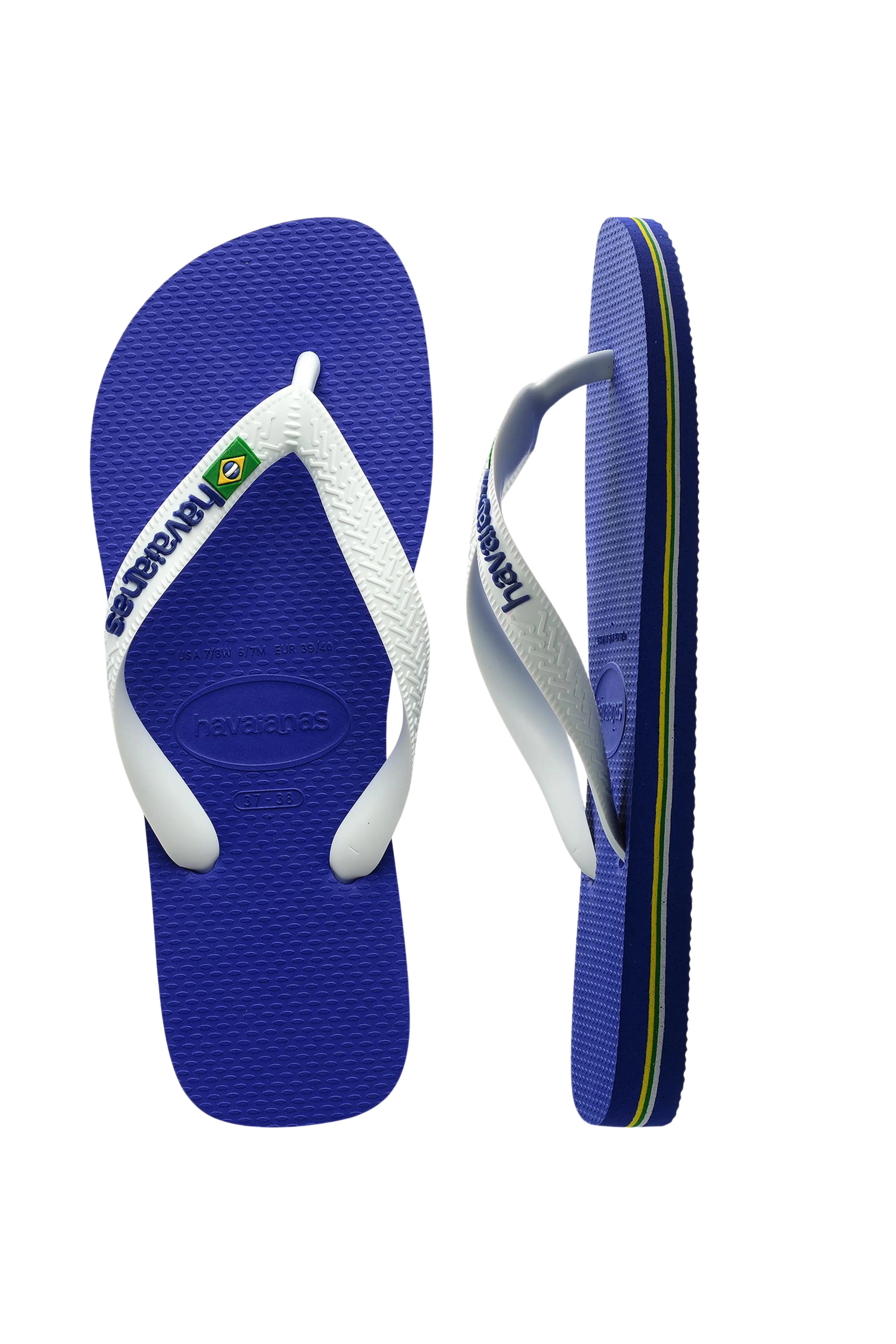 Women's Brazil Logo Flip Flops - Marine Blue - Image 2