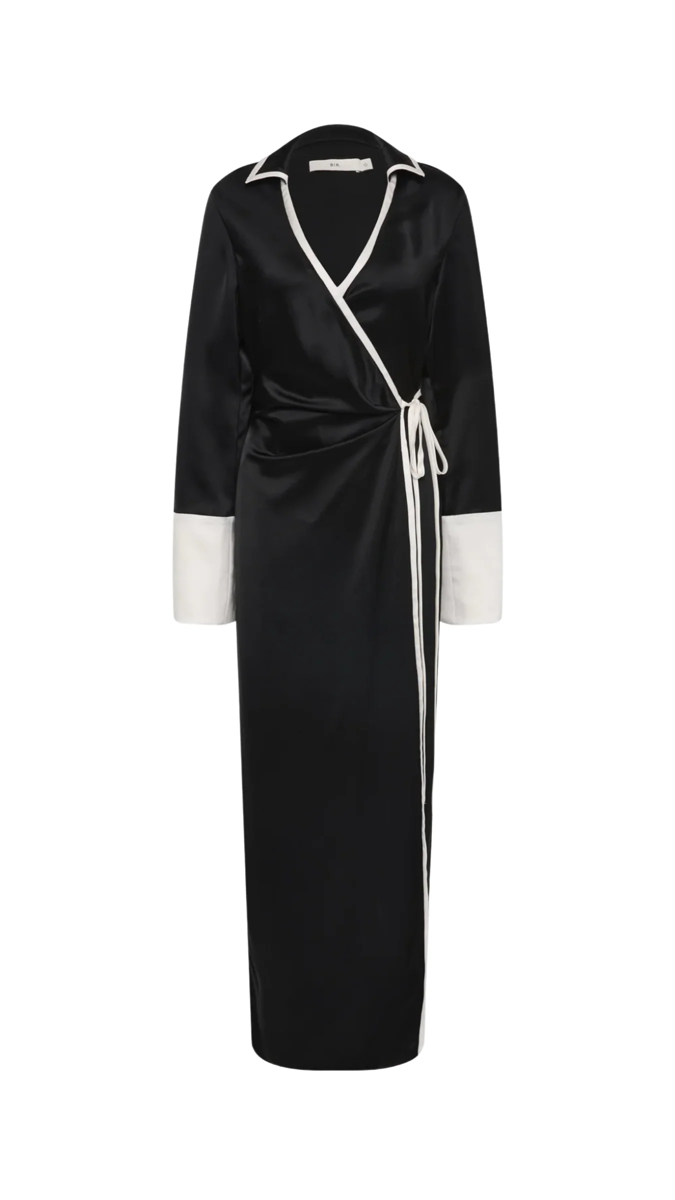 Yasmine Wrap Shirt Dress - Black